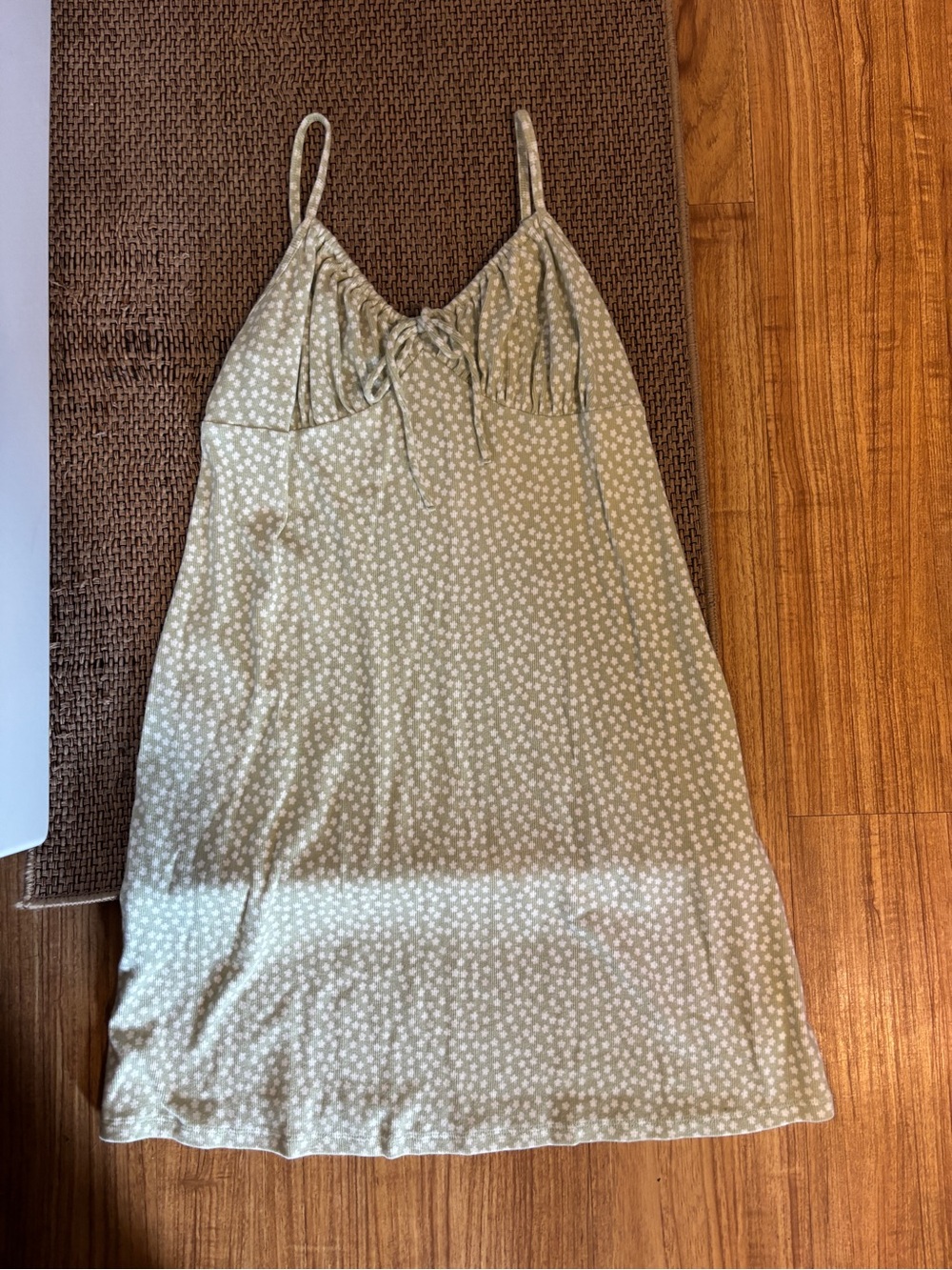 American Eagle Outfitters Sage Green Floral Slip Dress